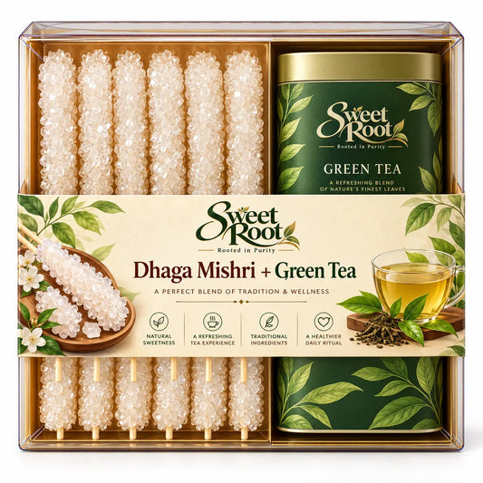 Dhaga Mishri + Green Tea