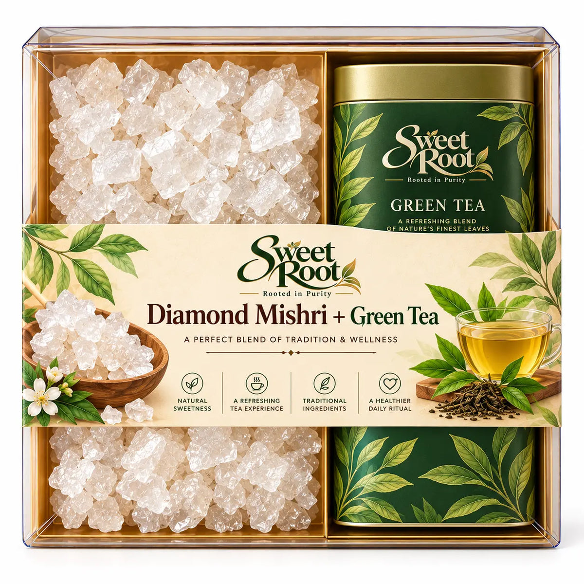 Diamond Mishri + Green Tea